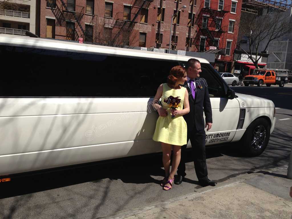 Range Rover Limo Wedding Dumbo River Cafe